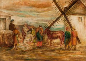 Good Samaritan by Tadeusz Makowski Oil Painting
