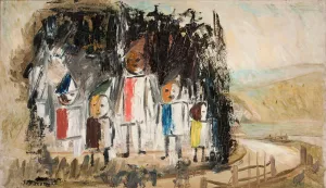 Group of children by Tadeusz Makowski Oil Painting