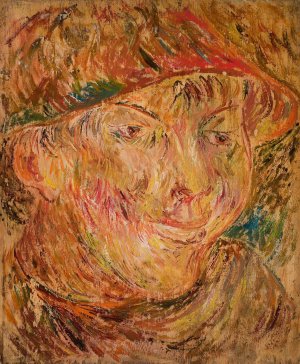 Head of a boy in a hat by Tadeusz Makowski Oil Painting