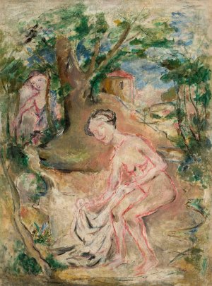 In a bath by Tadeusz Makowski Oil Painting