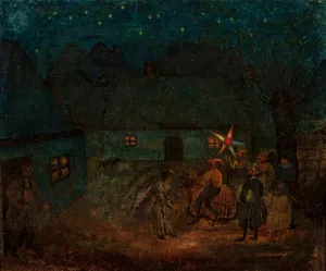 Krakow crib Oil painting by Tadeusz Makowski