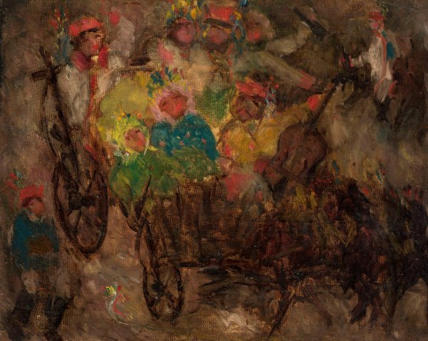 Krakow wedding  by Tadeusz Makowski - Hand-Painted Oil Painting Reproduction