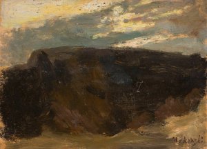 Landscape with the sun shining through by Tadeusz Makowski Oil Painting