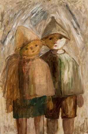 Little pupils by Tadeusz Makowski Oil Painting