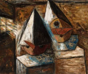 Mali pierroci by Tadeusz Makowski Oil Painting