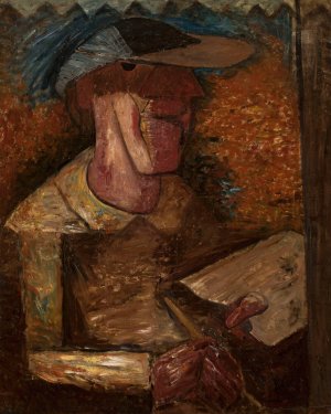 Masquerade in the dark by Tadeusz Makowski Oil Painting