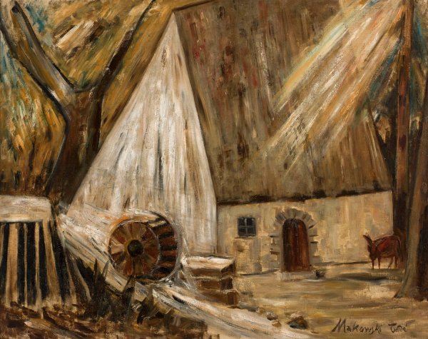 Mill  by Tadeusz Makowski - Hand-Painted Oil Painting Reproduction