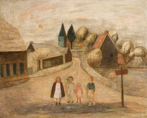 Norman landscape by Tadeusz Makowski Oil Painting