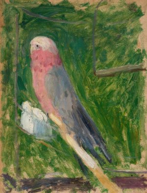 Parrot by Tadeusz Makowski Oil Painting