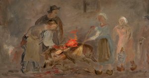 Pork Heating by Tadeusz Makowski Oil Painting