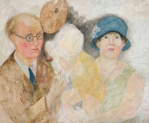 Portrait of a painter and his family by Tadeusz Makowski Oil Painting
