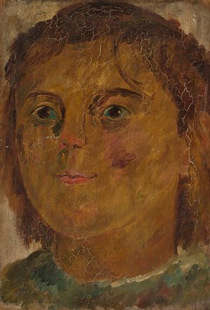 Portrait study of a little girl by Tadeusz Makowski Oil Painting