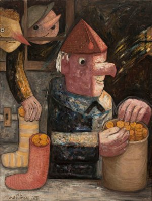Return from school by Tadeusz Makowski Oil Painting