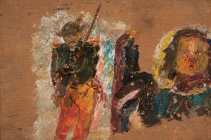 Rifleman and head by Tadeusz Makowski Oil Painting