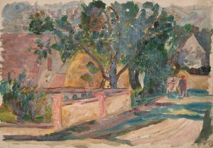 Roadside house by Tadeusz Makowski Oil Painting
