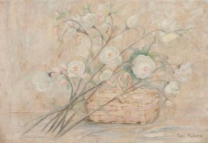 Rose with a basket by Tadeusz Makowski Oil Painting