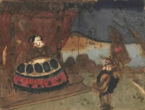 Serenade. by Tadeusz Makowski Oil Painting