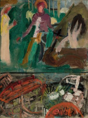 Sketch for the painting 'Saint George piercing a dragon' by Tadeusz Makowski Oil Painting