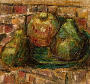 Still life with pears by Tadeusz Makowski Oil Painting