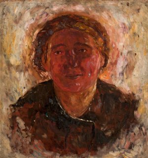 Study of a woman in a dark dress by Tadeusz Makowski Oil Painting