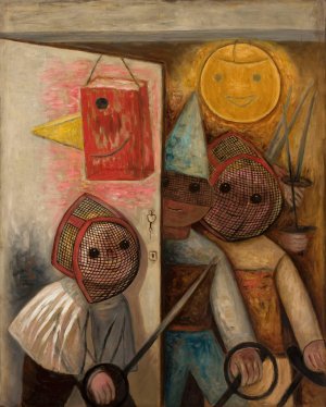 Swordsmen by Tadeusz Makowski Oil Painting