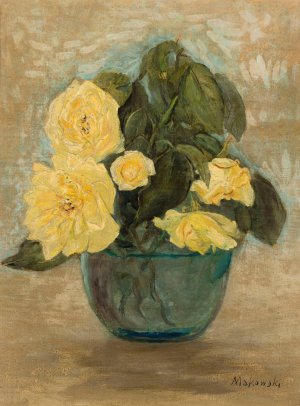 Zolte Roze by Tadeusz Makowski Oil Painting