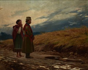 After a Storm by Tadeusz Popiel Oil Painting