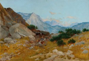 Landscape from the Tatra Mountains by Tadeusz Popiel Oil Painting
