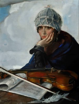 Melancholy by Tadeusz Pruszkowski Oil Painting