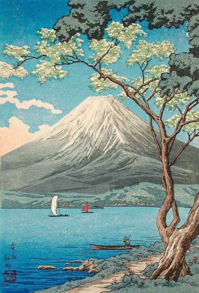 Main Product Photo of Mount Fuji from Lake Yamanaka  Painting by Takahashi Hiroaki