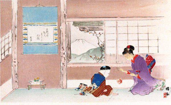 Seiho juni Fuji, Pl.01  by Takeuchi Seiho - Hand-Painted Oil Painting Reproduction