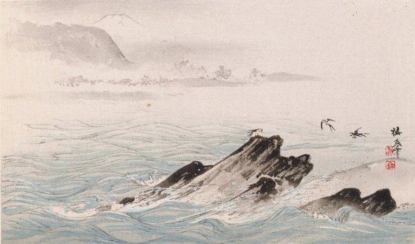 Seiho juni Fuji, Pl.02  by Takeuchi Seiho - Hand-Painted Oil Painting Reproduction