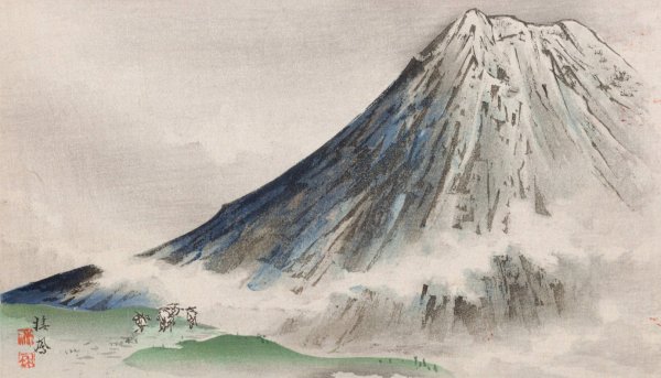 Seiho juni Fuji, Pl.08  by Takeuchi Seiho - Hand-Painted Oil Painting Reproduction