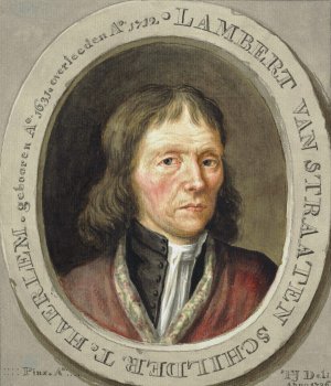 Portret van de schilder Lambert van Straaten by Tako Hajo Jelgersma Oil Painting