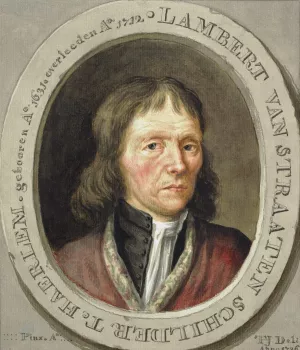 Portret van de schilder Lambert van Straaten by Tako Hajo Jelgersma Oil Painting