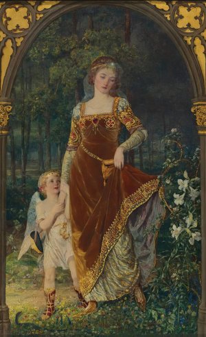 The path of true love never did run smooth by Talbot Hughes Oil Painting
