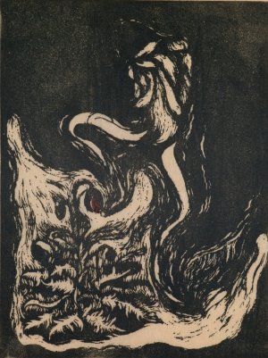 The Eunuch and the Red Poppy by Tanaka Kyokichi Oil Painting