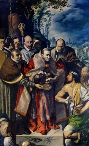 St. Carlo Borromeo Giving Communion To The Plague Victims by Tanzio Da Varallo - Oil Painting Reproduction