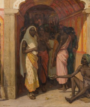 In Front of a Church by Tavik Frantisek Simon Oil Painting