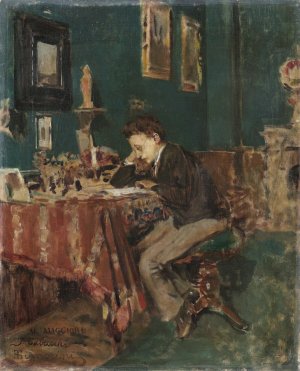 Das Studium by Telemaco Signorini Oil Painting