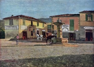 Piazzetta a Settignano by Telemaco Signorini Oil Painting