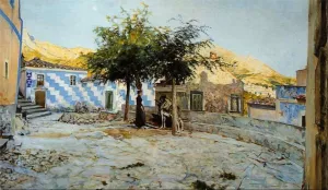 Poggio all'Isola d'Elba by Telemaco Signorini Oil Painting