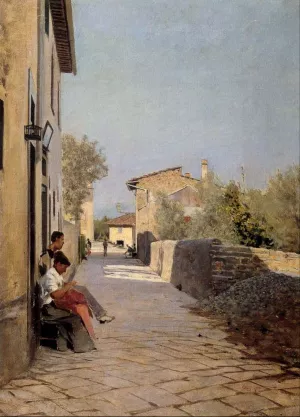 Stradina di Settignano by Telemaco Signorini Oil Painting