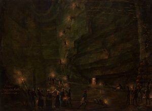 Pond in the Salt Mine at Wieliczka by Teodor Baltazar Stachowicz Oil Painting
