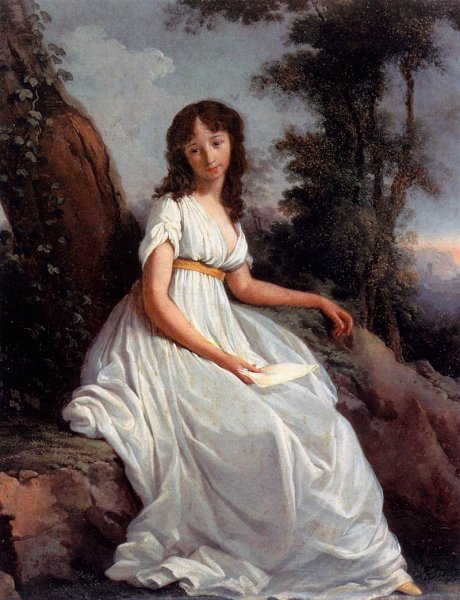 Main Product Photo of Girl with Letter Painting by Teodoro Matteini