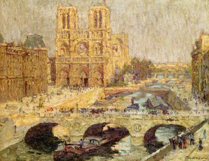 Notre Dame, Paris 1914 by Terrick Williams Oil Painting