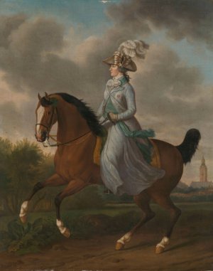 Frederika Sophia Wilhelmina of Pruissia by Tethart Philip Christian Haag Oil Painting