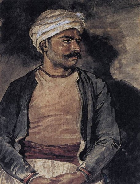 Main Product Photo of A Turk (Mustapha) Painting by Theodore Gericault
