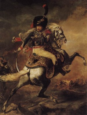 An Officer of the Chasseurs Commanding a Charge