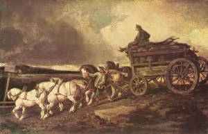 Coal Wagon by Theodore Gericault - Oil Painting Reproduction